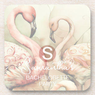 Flamingo Monogram Coaster