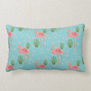 Flamingo Mosaic Throw Pillow