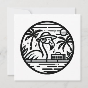 Flamingo Music Paradise - Vibrant Tropical Art Invitation