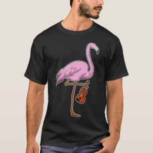 Flamingo Musician Guitar Music T-Shirt