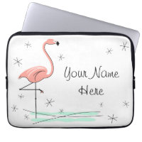 Flamingo Name laptop sleeve