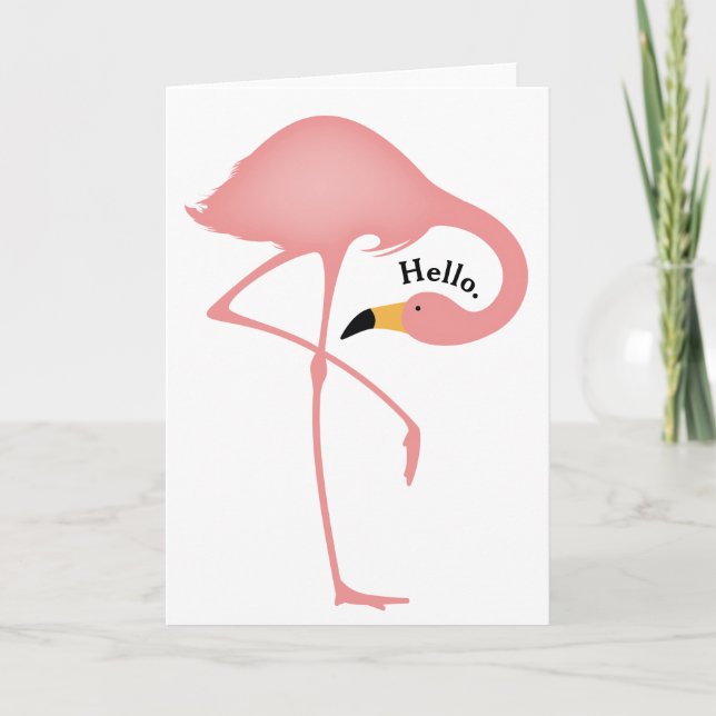 Flamingo Neck Greeting Card (Front)