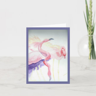 Flamingo note card