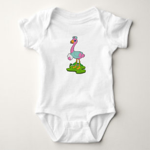 Flamingo Nurse Baby Bodysuit