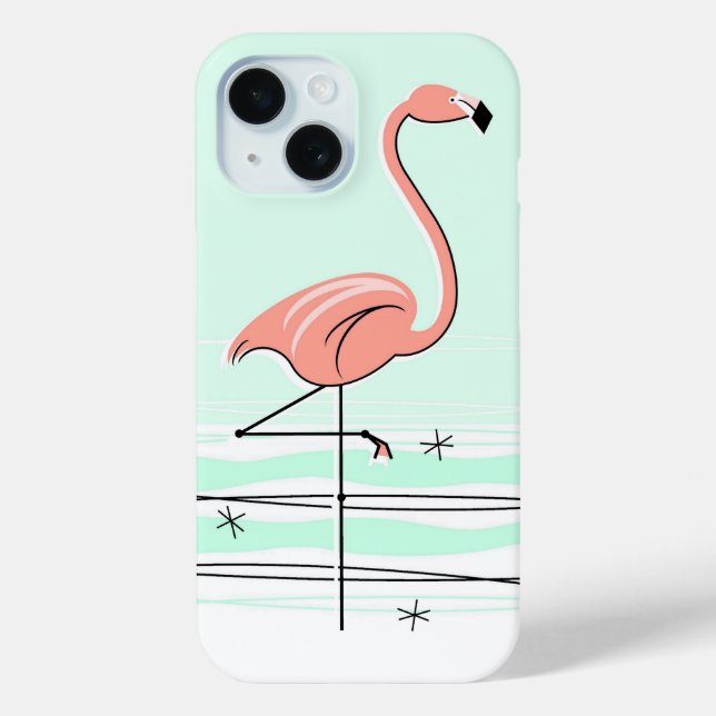 Flamingo Ocean Aqua iPhone case (Back)