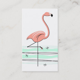 Flamingo Ocean business card white