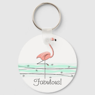 Flamingo Ocean 'Fabulous!' key chain