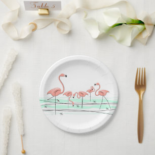 Flamingo Ocean Group paper plate