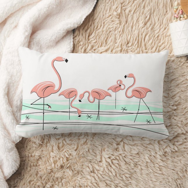 Flamingo Ocean Group striped back lumbar Pillow (Blanket)