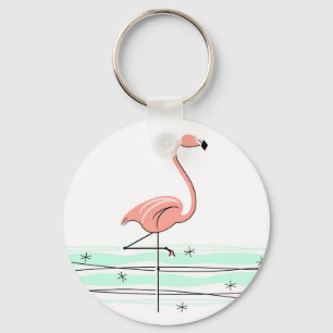Flamingo Ocean key chain