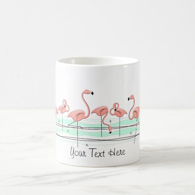 Flamingo Ocean Line 'Text' mug (Center)