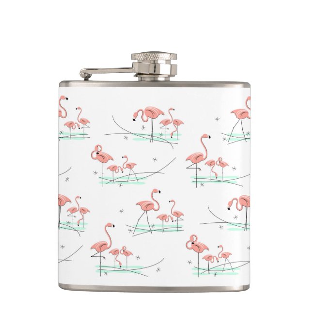 Flamingo Ocean Multi wrapped flask (Front)