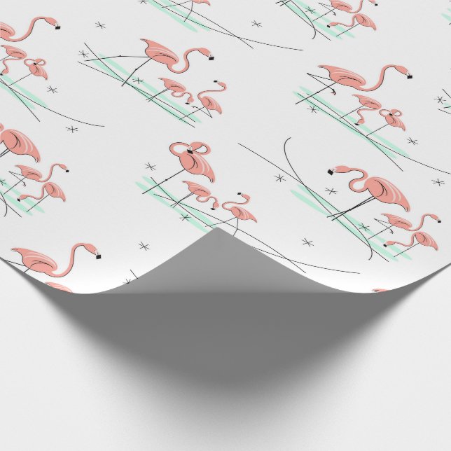 Flamingo Ocean Multi  Wrapping Paper (Corner)