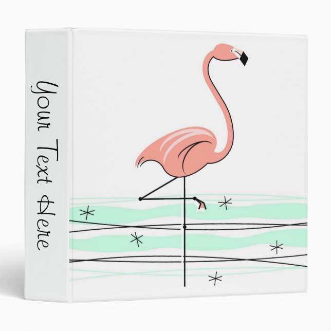 Flamingo Ocean 'Text'  Binder (Front/Spine)