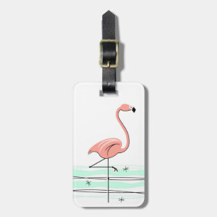 Flamingo Ocean 'Text' luggage tag