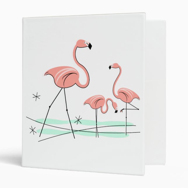 Flamingo Ocean Trio 2  Binder (Front/Inside)