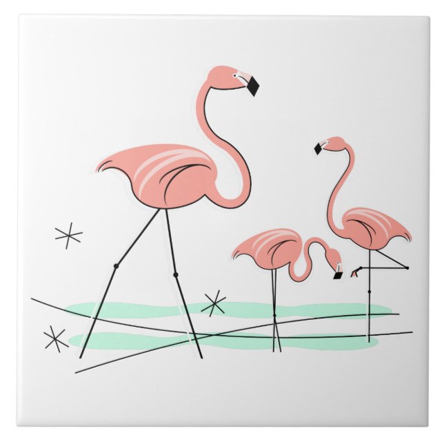 Flamingo Ocean Trio 2 tile (Front)