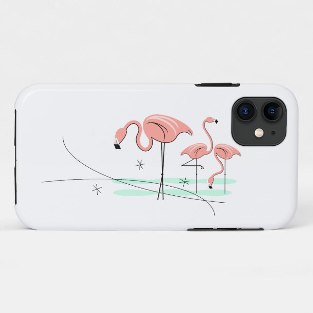 Flamingo Ocean Trio 3 iPhone 11 tough Case-Mate iPhone Case (Back (Horizontal))