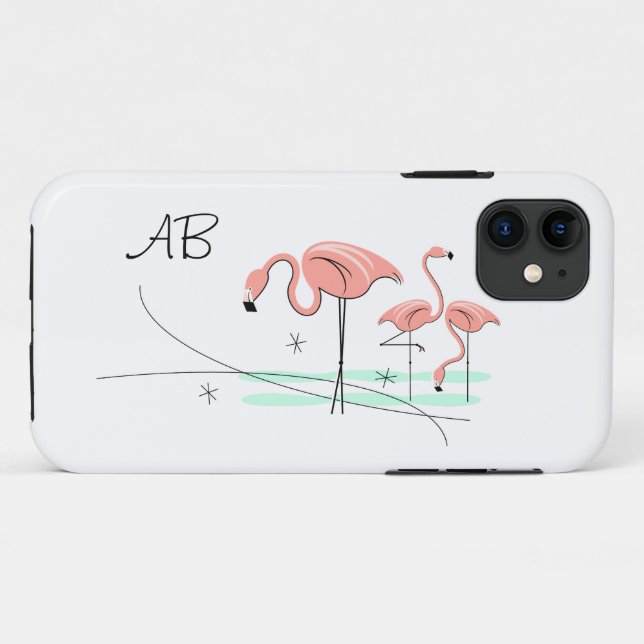 Flamingo Ocean Trio 3 'Monogram' iPhone 11 tough Case-Mate iPhone Case (Back (Horizontal))