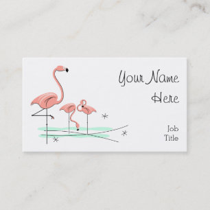 Flamingo  Ocean Trio 4 business card
