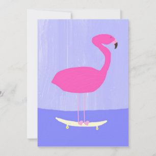 flamingo painting art invitation