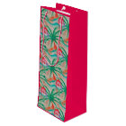 Flamingo Palm Tree Burlap Look