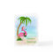 Flamingo Palm Tree Christmas Greeting Card