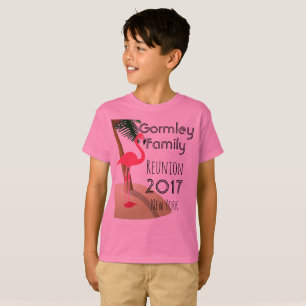 Flamingo Palm Tree Tropical Family Reunion Boys T-Shirt