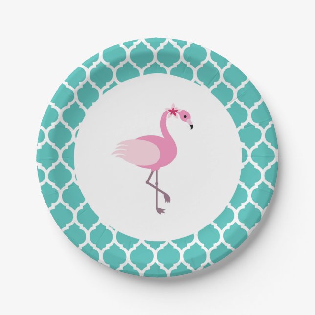 Flamingo Paper Plate (Front)