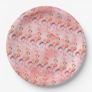 Flamingo Paper Plate