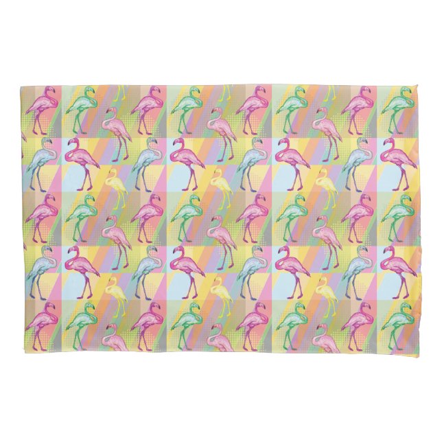 Flamingo Parade Pillowcase (Front-Left)