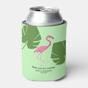 "Flamingo Paradise" Custom Can Cooler with Tropica