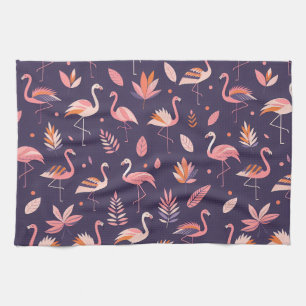 Flamingo Paradise Pattern Kitchen Towel