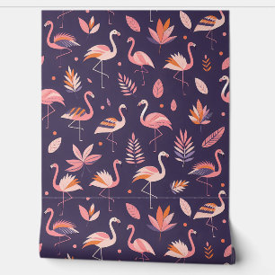 Flamingo Paradise Pattern Wallpaper