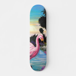 Flamingo Paradise  Skateboard