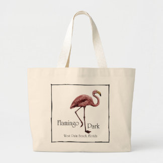 Flamingo Park totebag Large Tote Bag