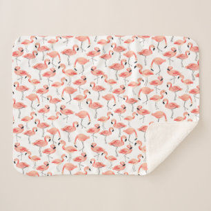Flamingo Party Baby Sherpa Blanket