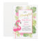 Flamingo party Tropical luau Baby shower invite