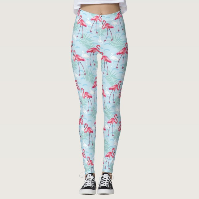 Flamingo Pattern 2 Leggings (Front)