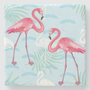 Flamingo Pattern 2 Stone Coaster