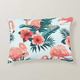 Flamingo Pattern Accent Pillow