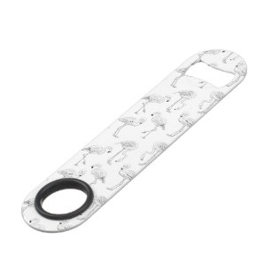 Flamingo pattern bar key