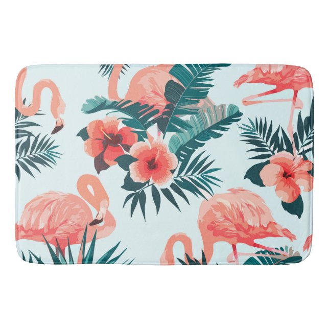 Flamingo Pattern Bath Mat (Front)