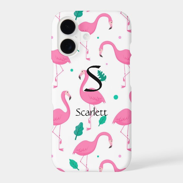 Flamingo pattern Monogram and Name Custom (Back)