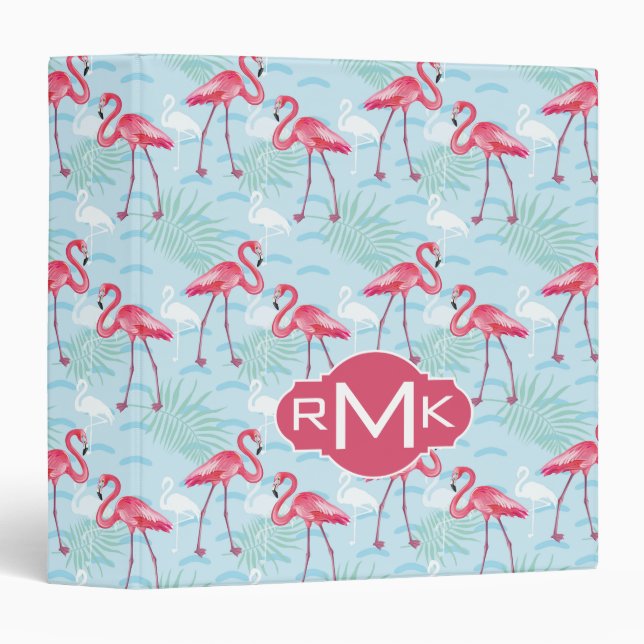 Flamingo Pattern | Monogram Binder (Front/Spine)