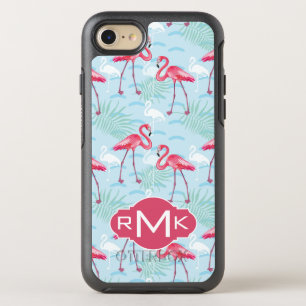 Flamingo Pattern   Monogram OtterBox Symmetry iPhone 8/7 Case