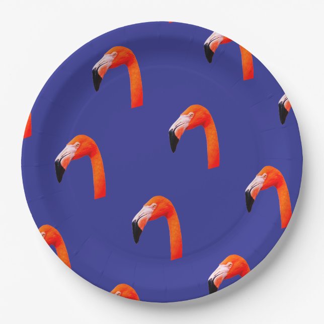 Flamingo-Pattern  Paper Plate (Front)