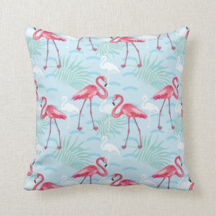 Flamingo Pattern Throw Pillow