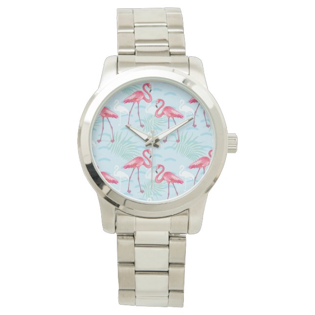 Flamingo Pattern Watch (Front)