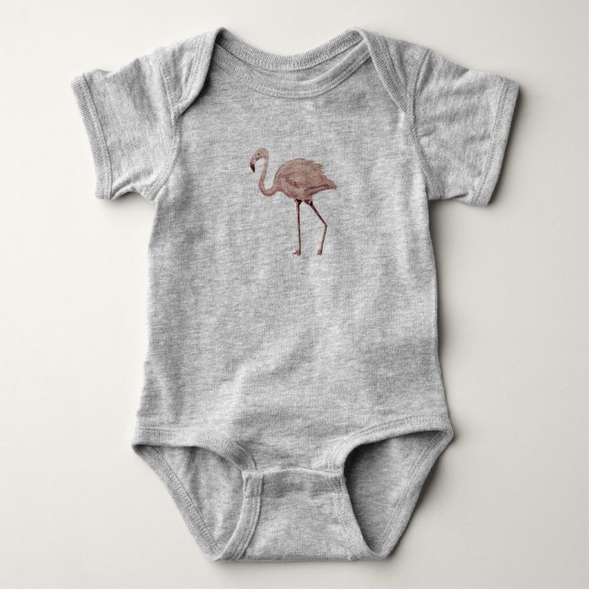 Flamingo Pink Baby Bodysuit (Front)